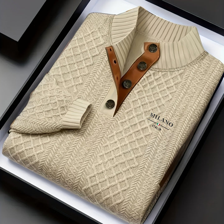 Rowland | Textured Stand-Collar Pullover