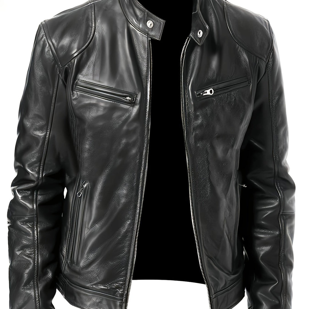 Blake | Classic Stand-Collar Moto Jacket