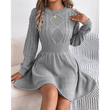 Harriet | Cable-Knit Christmas Sweater Dress