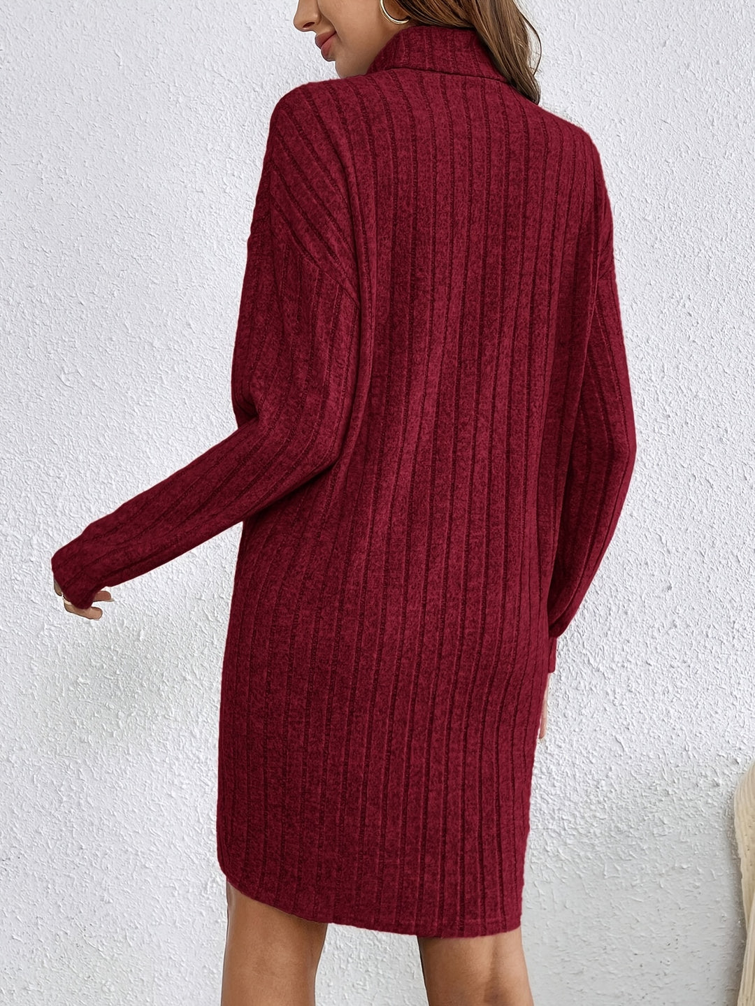 Beverly | Ribbed Textured Sweater Dress