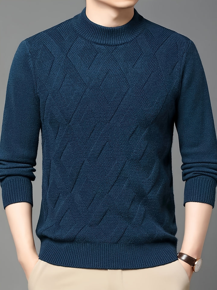 Leland | Textured Mock-Neck Jumper