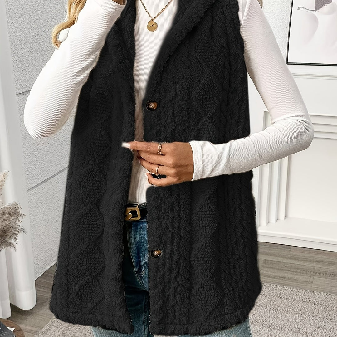 Coralie | Textured Hooded Gilet