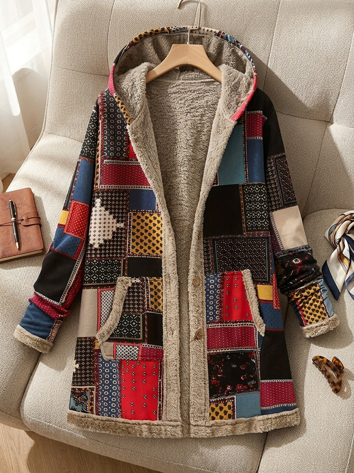 Etta | Hooded Patchwork Coat