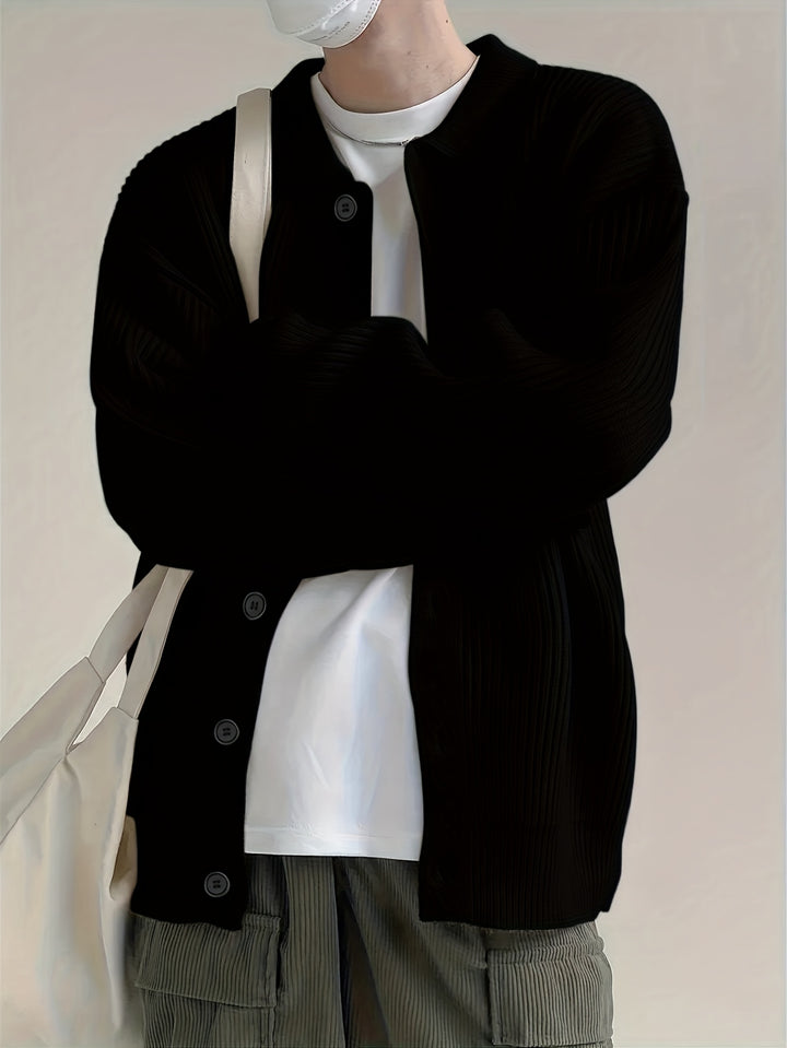 Wesley | Ribbed Collared Cardigan