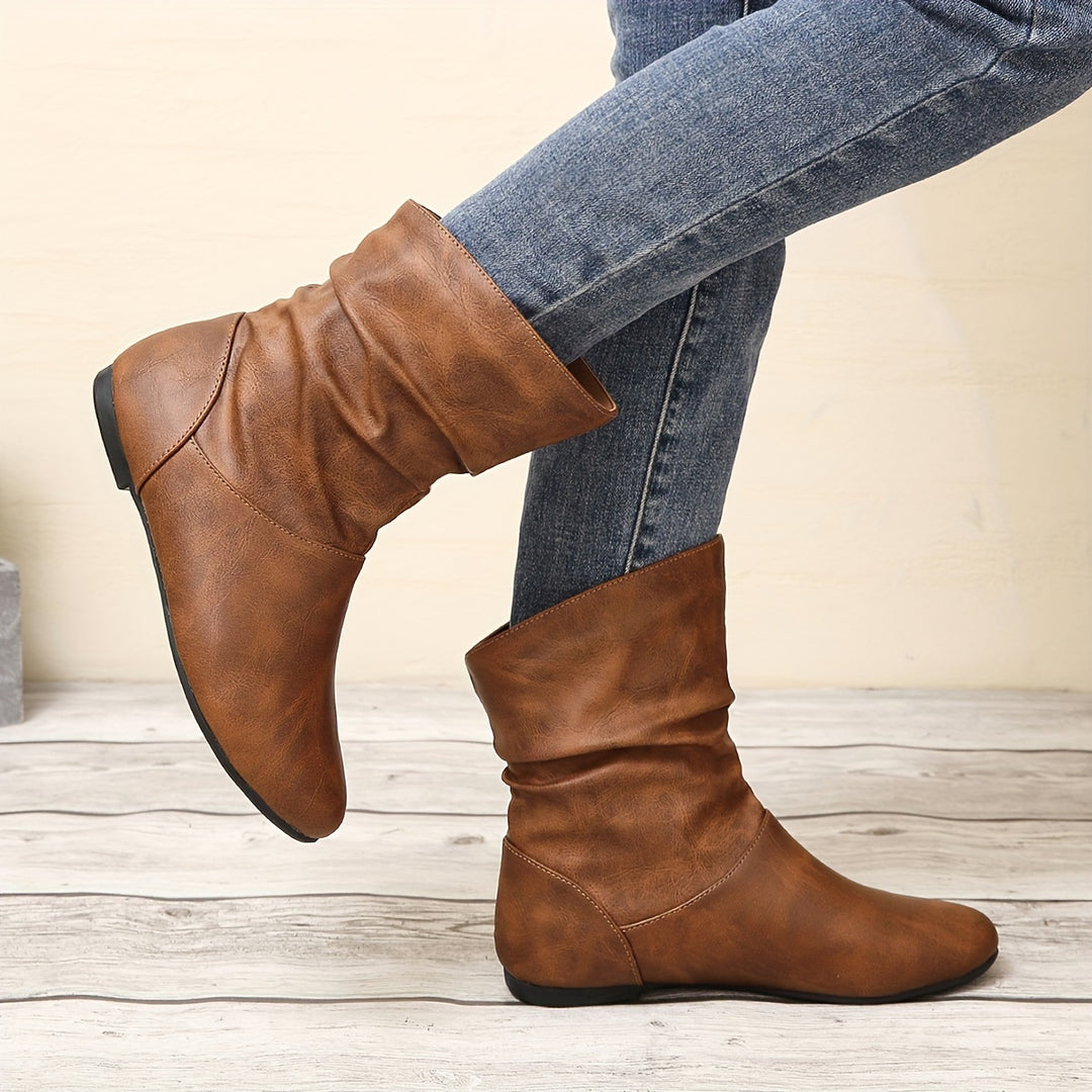 Lucia | Slouchy Slip-On Ankle Boots