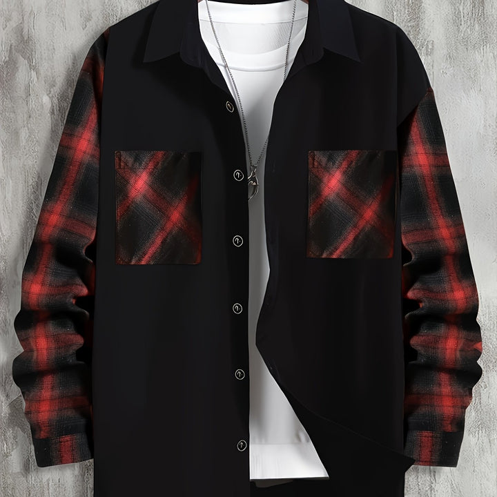 Calvin | Contrast Patchwork Shirt
