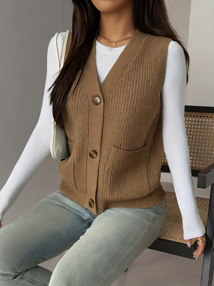 Miranda | Button-Front Knit Vest