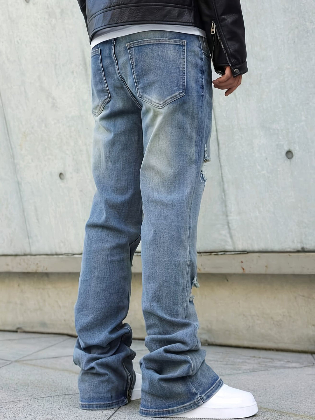 Baxter | Relaxed Straight-Leg Distressed Jeans