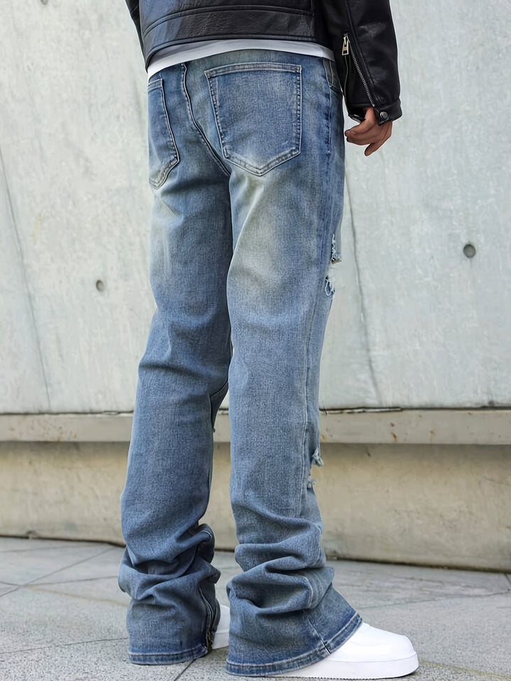 Baxter | Relaxed Straight-Leg Distressed Jeans