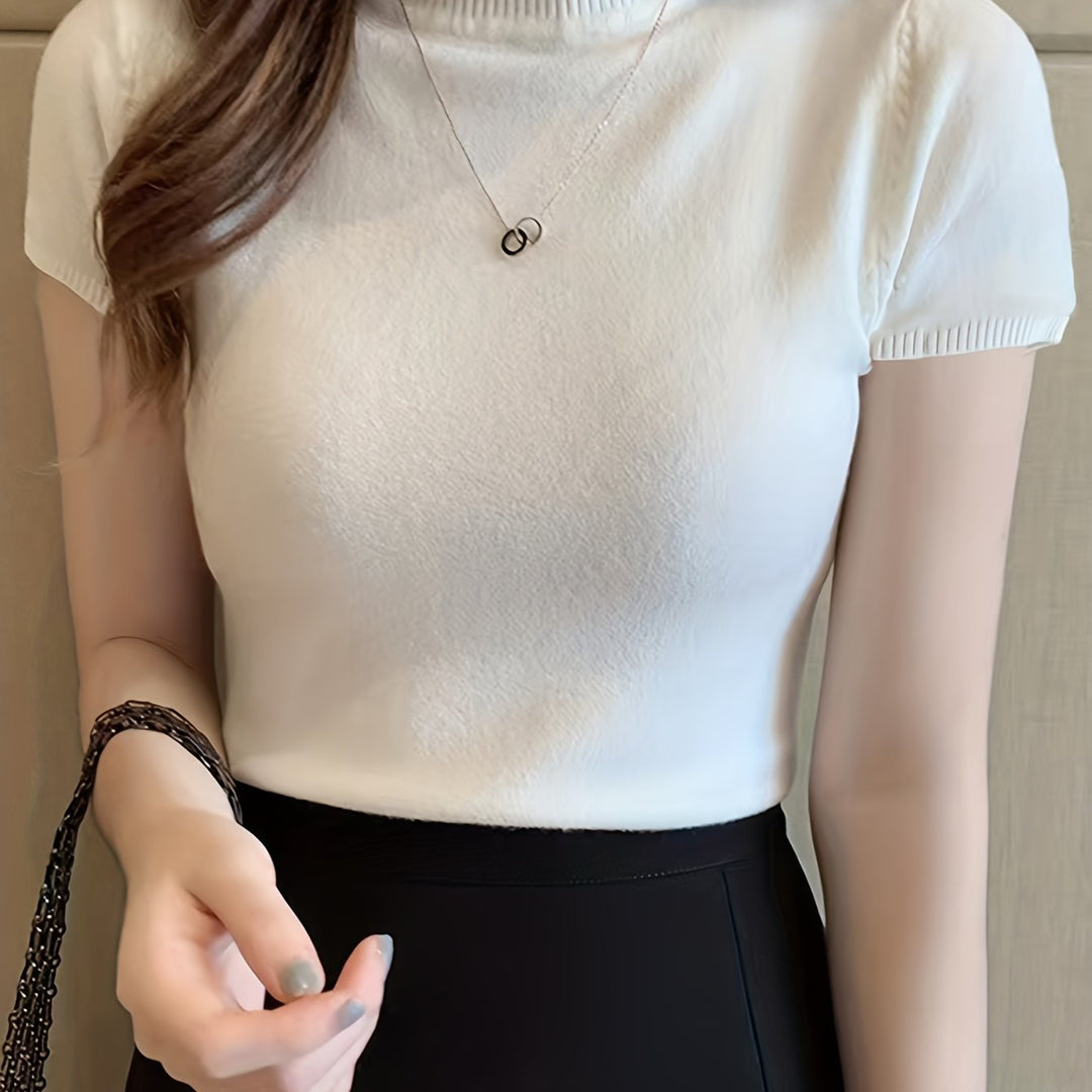Camryn | Refined Half-Turtleneck Top