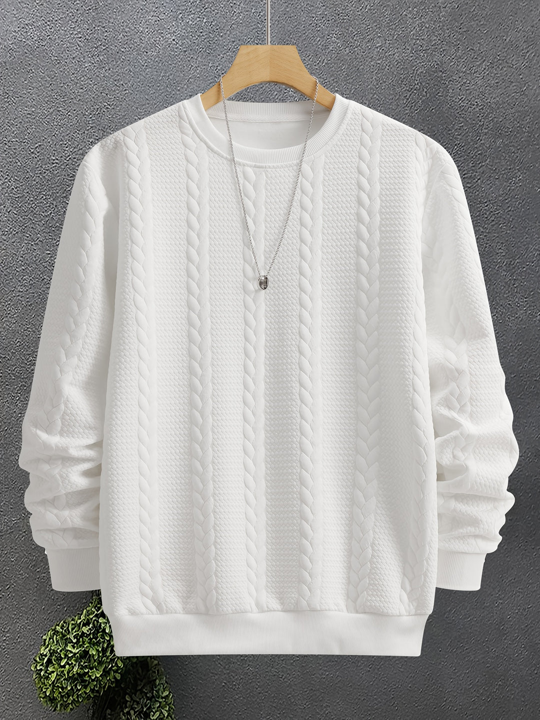 Maddox | Textured Crew Neck Sweatshirt