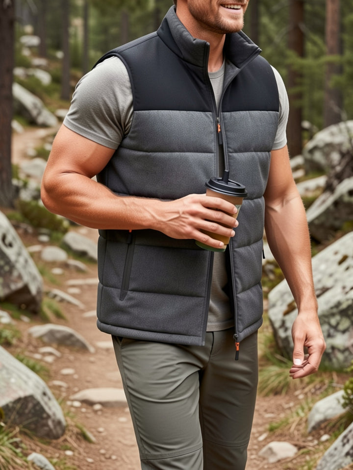 Damian | Quilted Stand-Collar Vest
