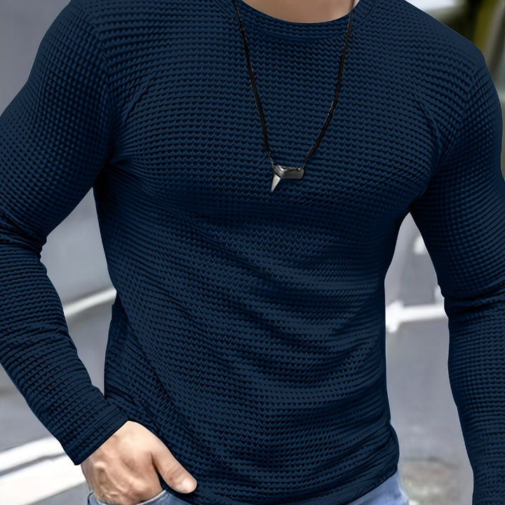 Frederick | Textured Waffle-Knit Long Sleeve Top