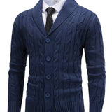 Elliot | Shawl Collar Cable-Knit Cardigan