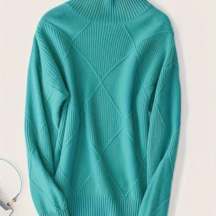 Freya | Textured Turtleneck Sweater