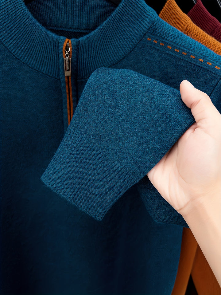 Alden | Zip-Neck Knit Sweater