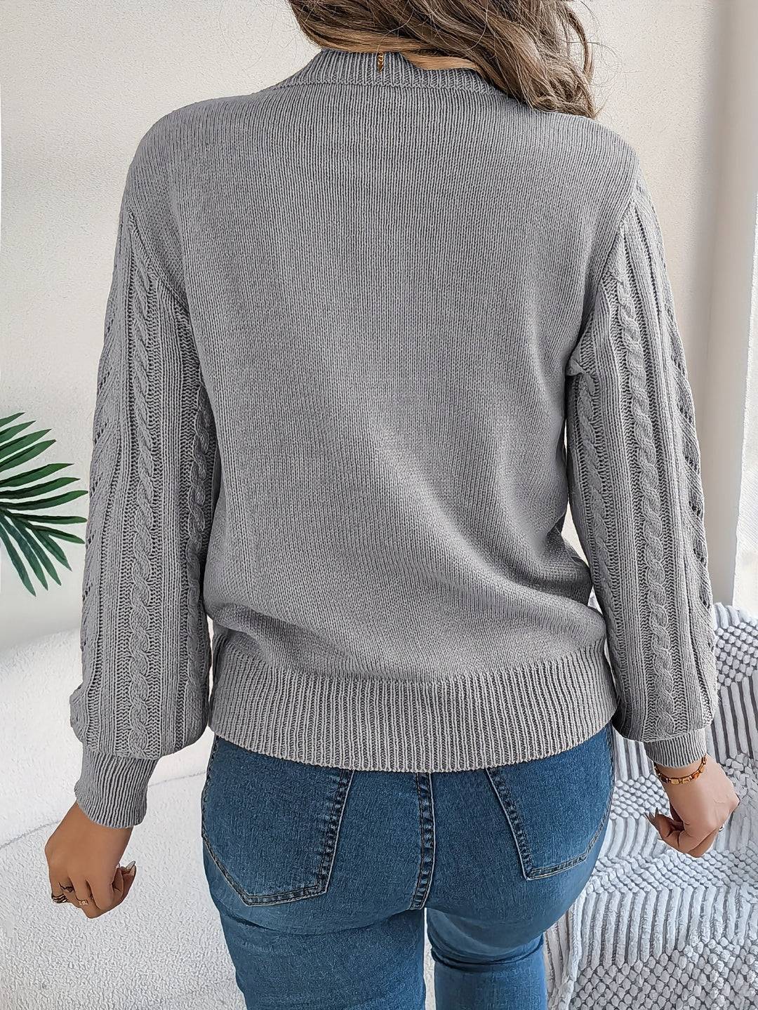 Heather | Textured Cable-Knit Jumper