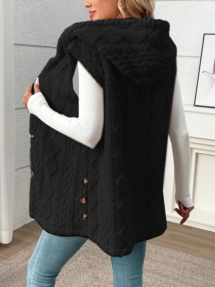 Coralie | Textured Hooded Gilet