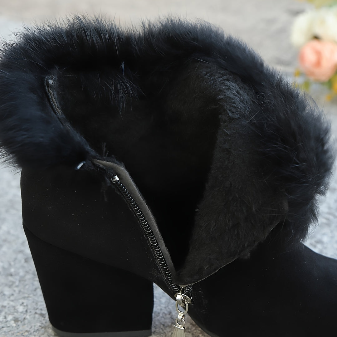 Fleur | Elegant Block-Heel Ankle Boots