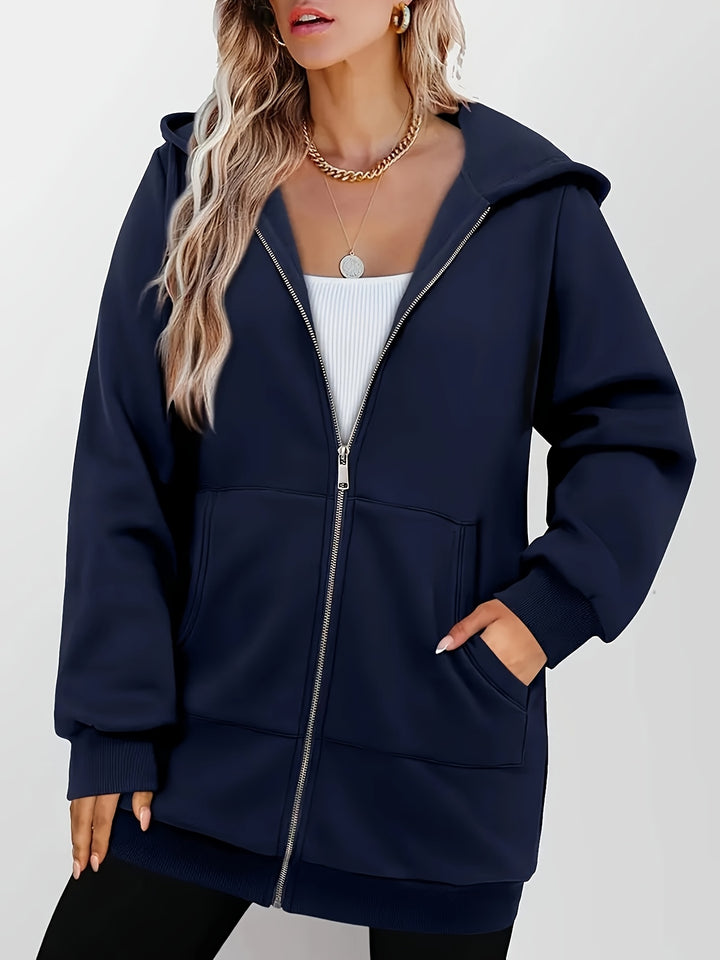 Sloane | Longline Hooded Zip Jacket