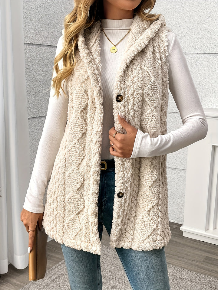 Coralie | Textured Hooded Gilet