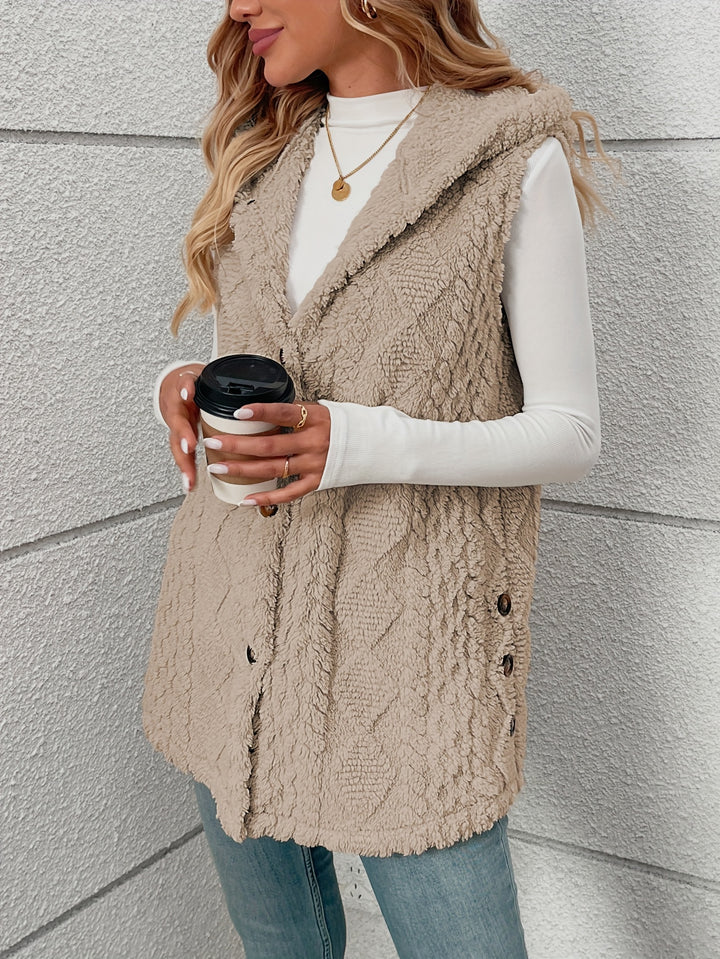 Coralie | Textured Hooded Gilet