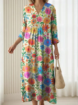 Tindra | Floral Multicolour Everyday Comfort Dress