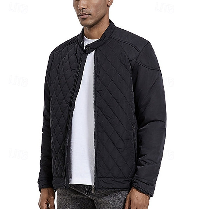 Carter | Diamond-Quilted Stand-Collar Jacket