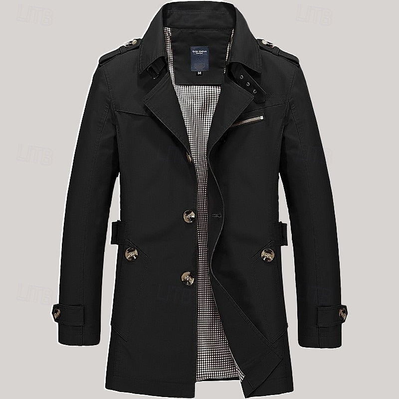 Caleb | Tailored Single-Breasted Trench Coat
