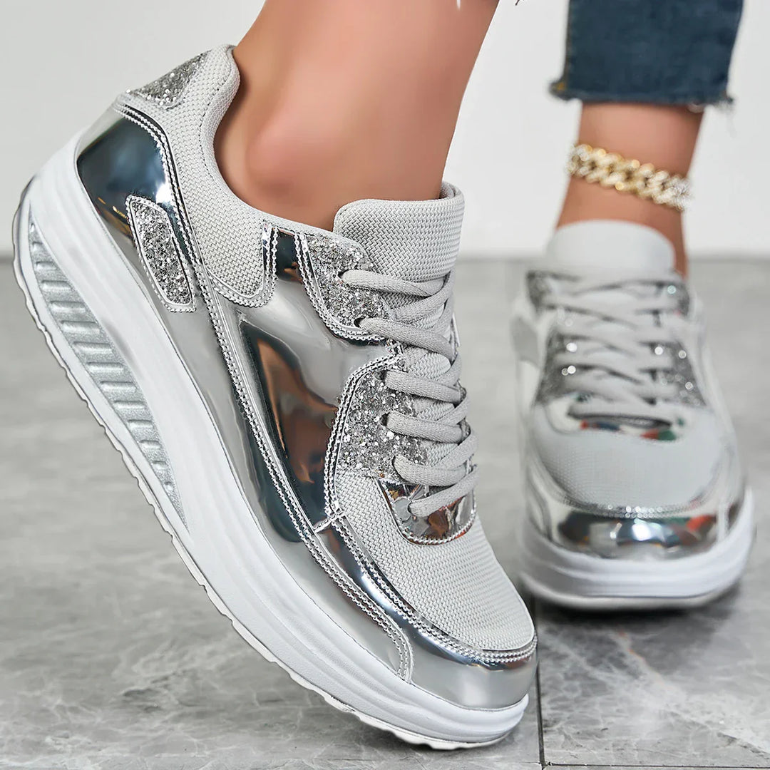 Julia | Sparkling Platform Sneakers