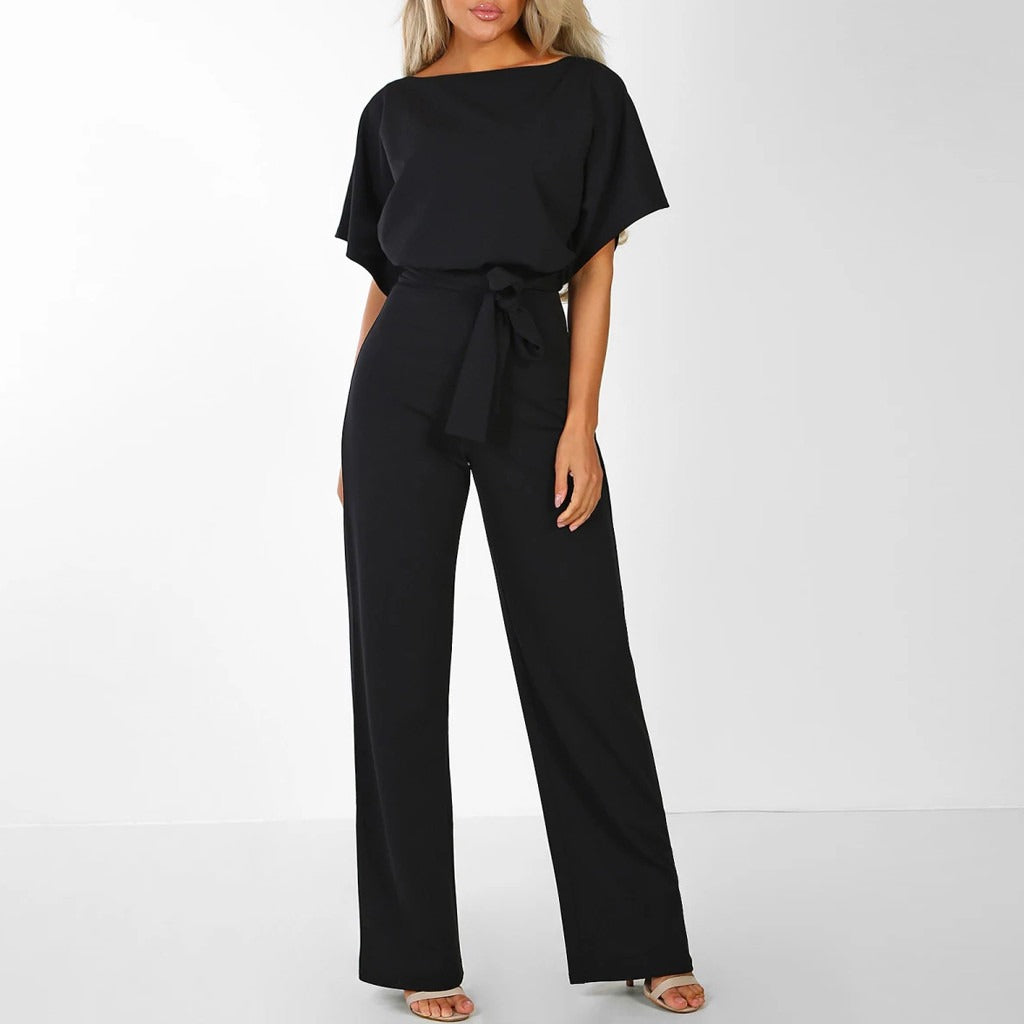 Rosalind | Elegant Belted Wide-Leg Jumpsuit