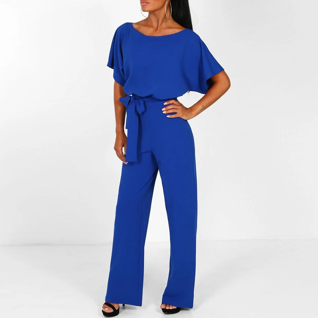 Rosalind | Elegant Belted Wide-Leg Jumpsuit