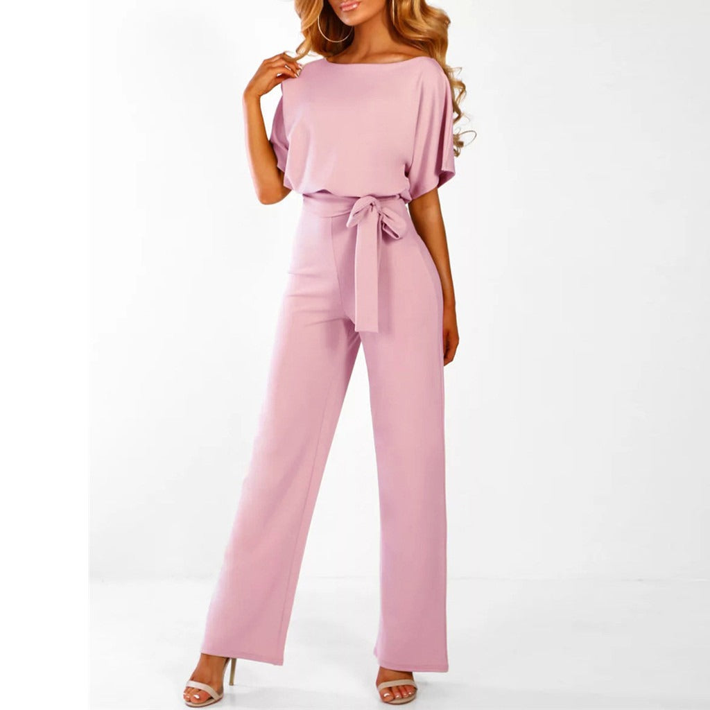 Rosalind | Elegant Belted Wide-Leg Jumpsuit