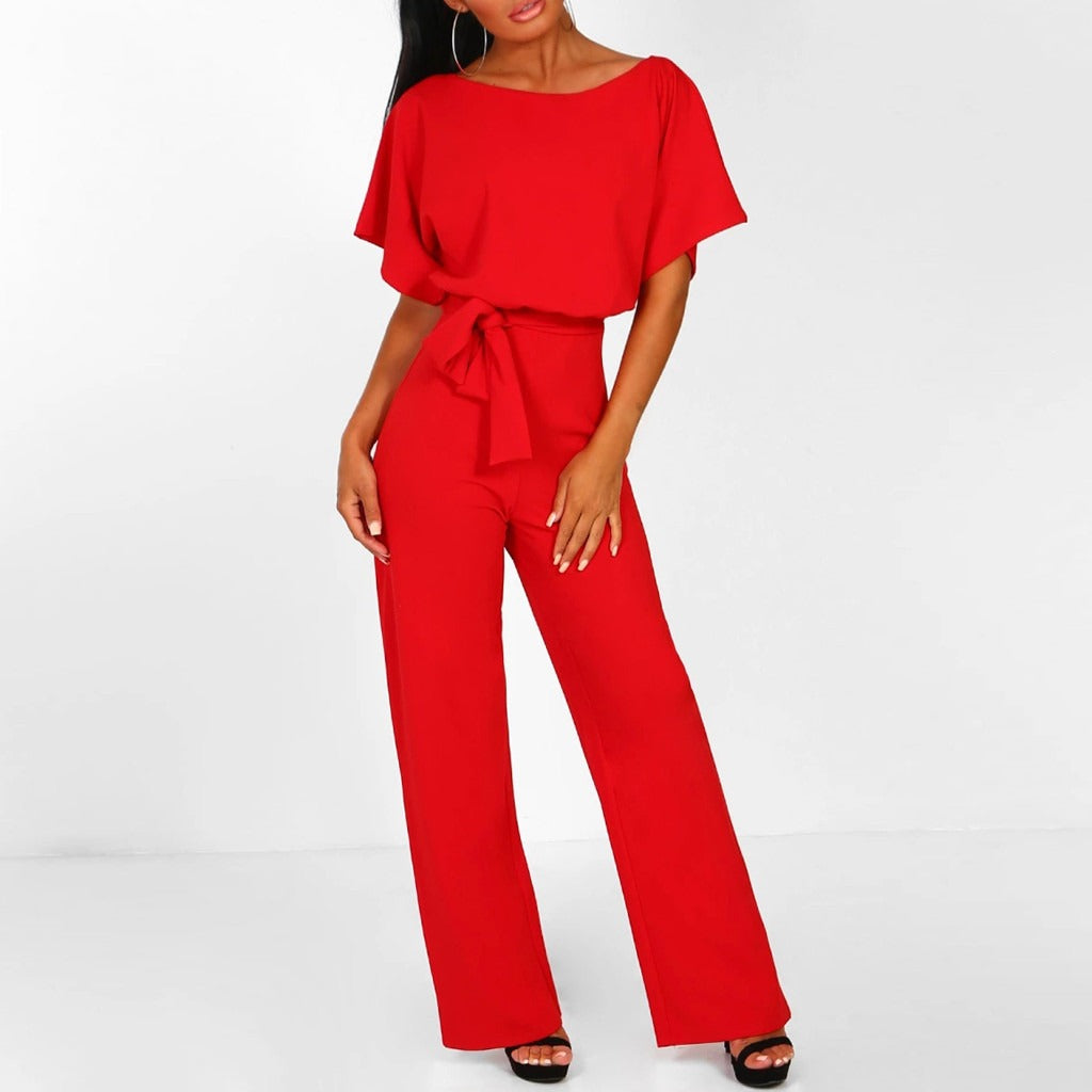 Rosalind | Elegant Belted Wide-Leg Jumpsuit