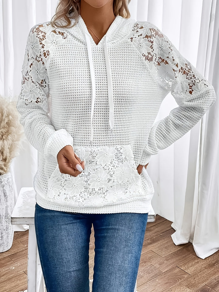 Fern | Lace-Trimmed Hooded Top