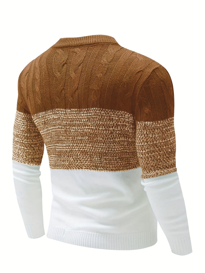 Thatcher | Colour-Block Crew Neck Jumper