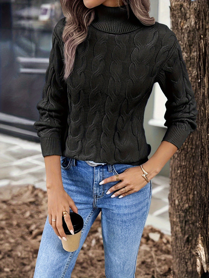 Naomi | Cable-Knit Turtleneck Jumper