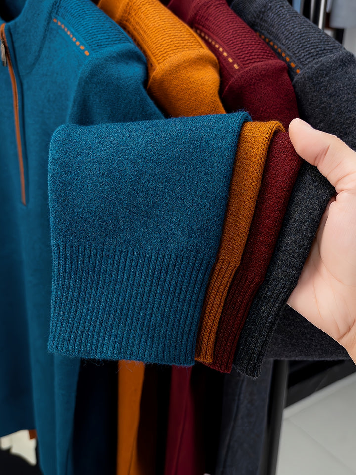 Alden | Zip-Neck Knit Sweater