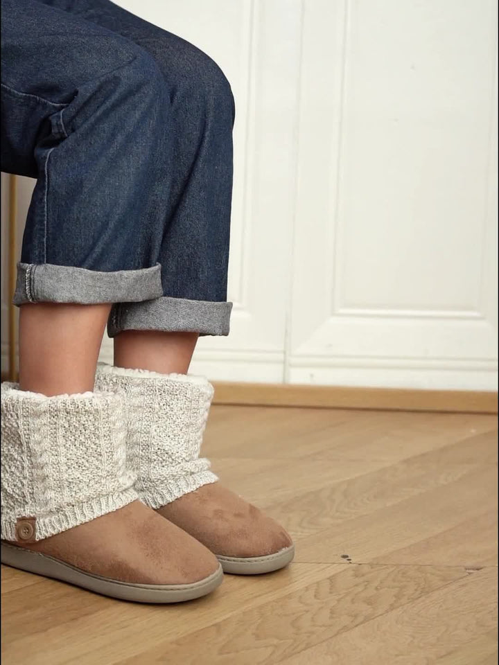 Marnah | Cosy Knit-Cuff House Boots
