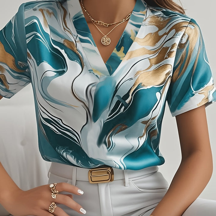 Nadine | Flowing V-Neck Blouse