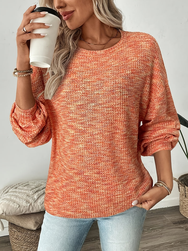 Greta | Relaxed Waffle-Knit Sweater