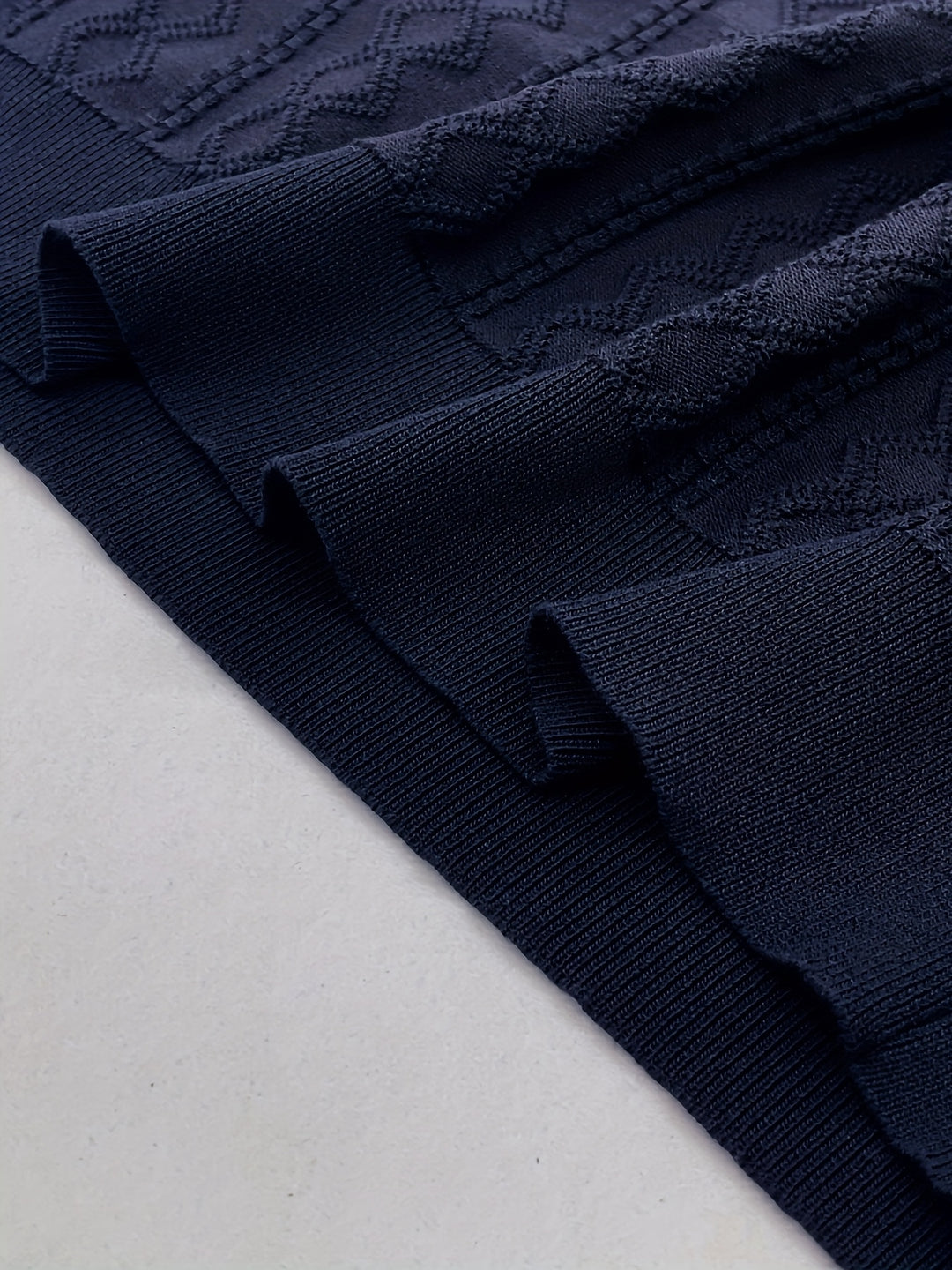 Emerson | Textured Contrast-Collar Polo Shirt