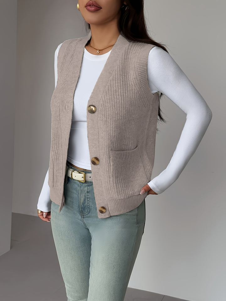 Miranda | Button-Front Knit Vest