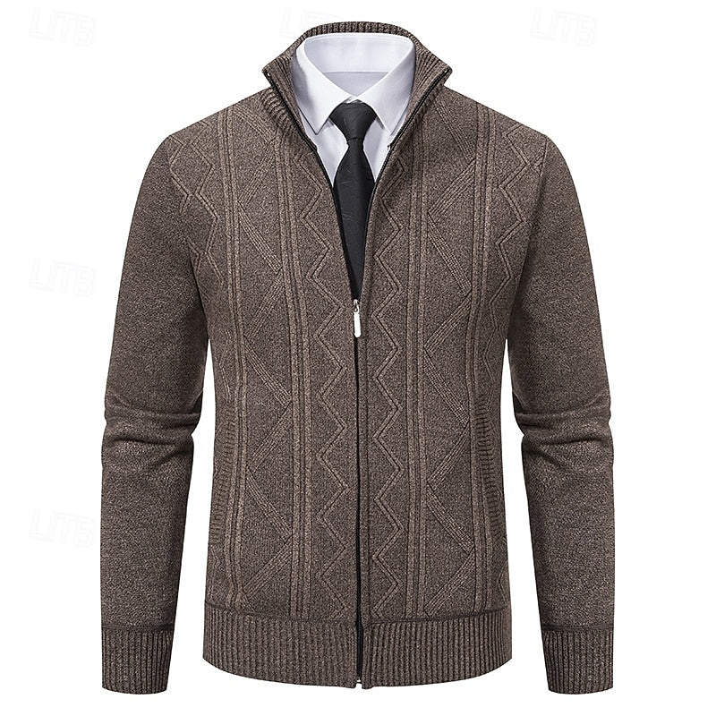 Fletcher | Textured Stand-Collar Cardigan