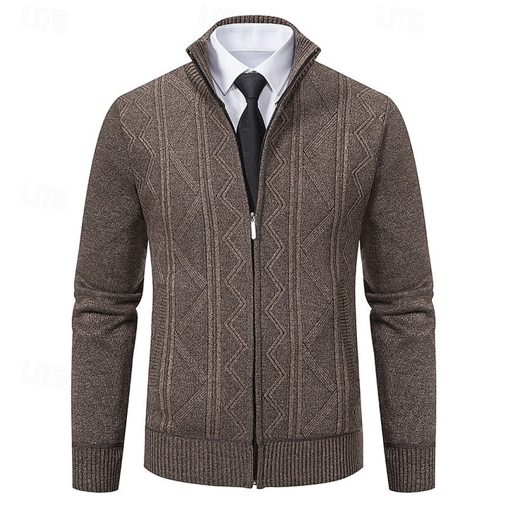 Fletcher | Textured Stand-Collar Cardigan