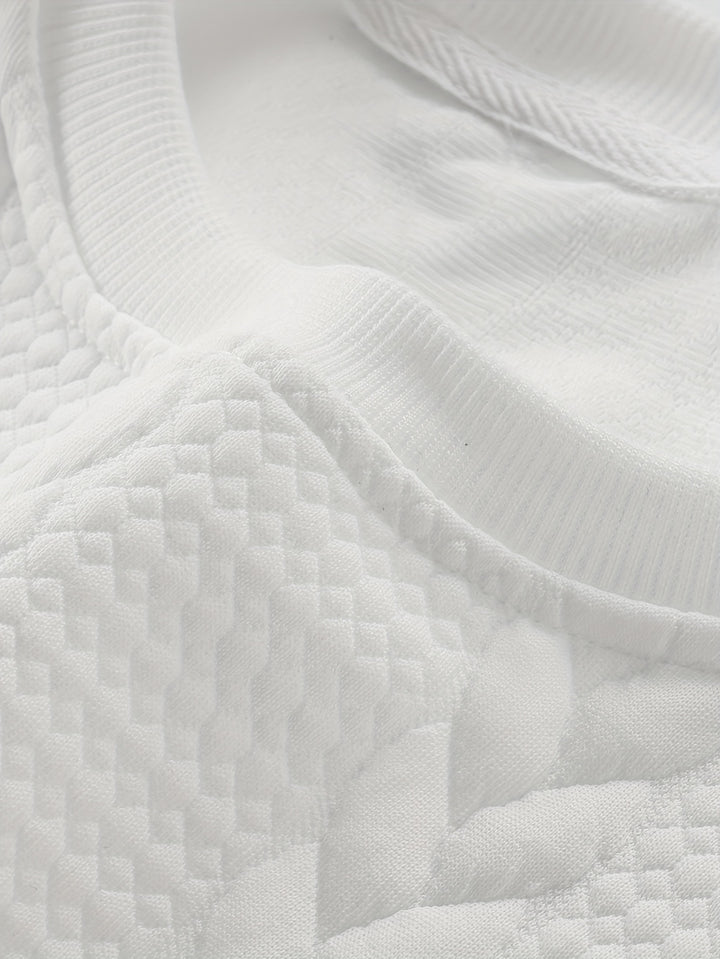 Maddox | Textured Crew Neck Sweatshirt