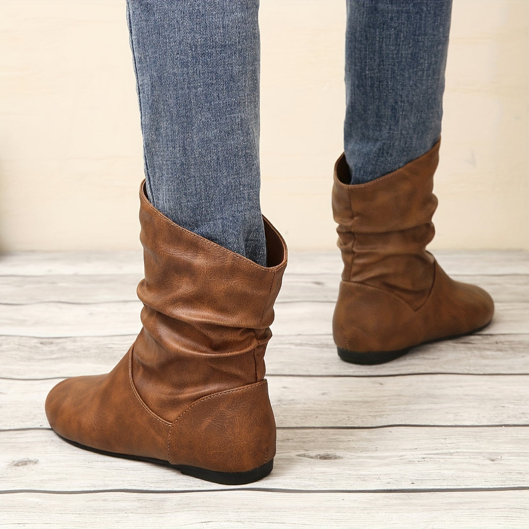 Lucia | Slouchy Slip-On Ankle Boots
