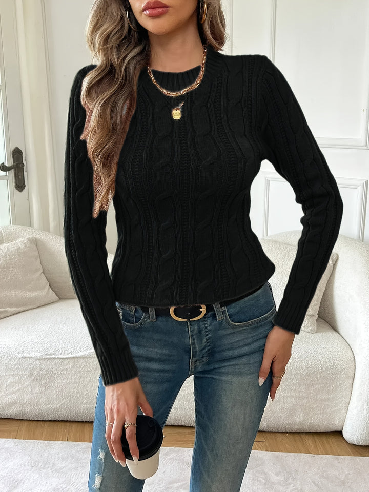 Gemma | Cable-Knit Round Neck Sweater