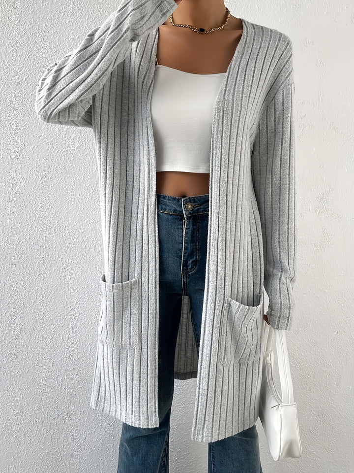 Lenora | Ribbed Open-Front Cardigan