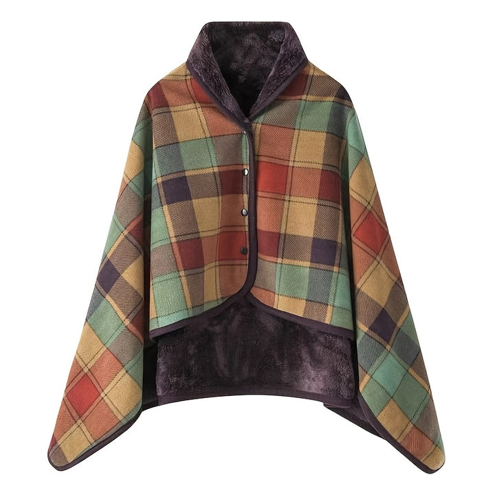 Rosamund | Cosy Plaid Wrap Shawl
